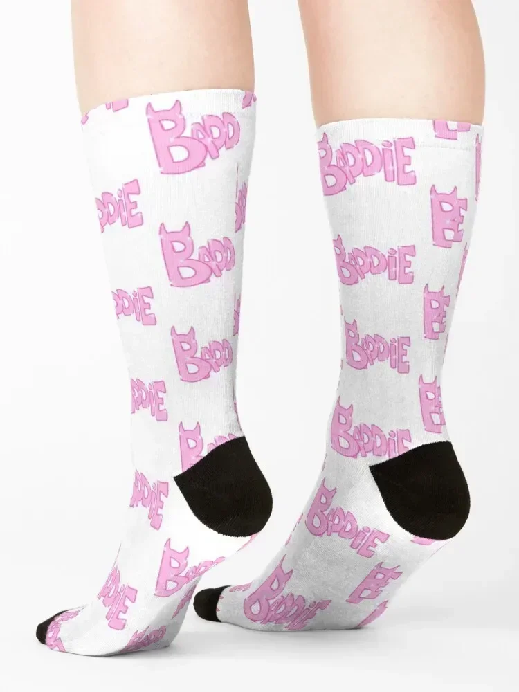 Baddie (pink) Socks Stockings hockey cotton hip hop Luxury Woman Socks Men's