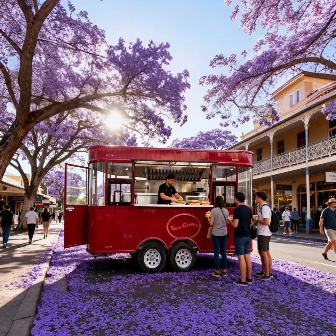 

Bright Red Outdoor Food Trailer for Snacks Drinks Fast Food Versatile Business Scenario Suitable Food Truck
