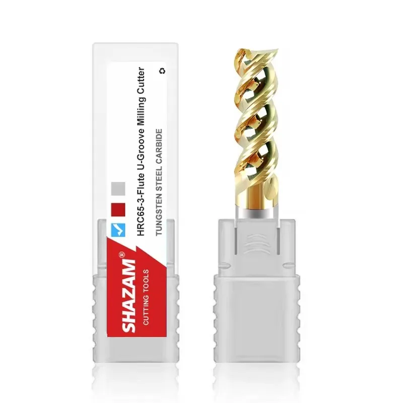 Imagem -06 - Shazam Hrc65 Fresa de Alumínio de Alto Brilho Flautas Aço de Tungstênio Crbide para Cnc em Forma de u Ferramentas de Fresas de Ranhura