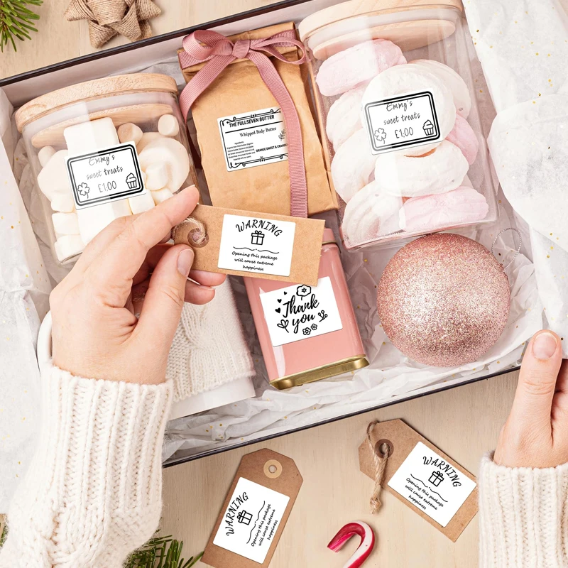 10 Rolls of White Thermal Label Stickers 40X30Mm, Each Roll Contains 200 Label Stickers, Home Office Labels, Compatible with B1/B21/P50/M110/M220 and Other Thermal Label Printers