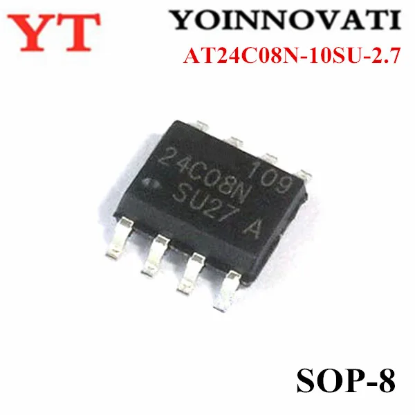 50PCS 24C08 SOP8 AT24C08 AT24C08N-10SU-2.7 IC