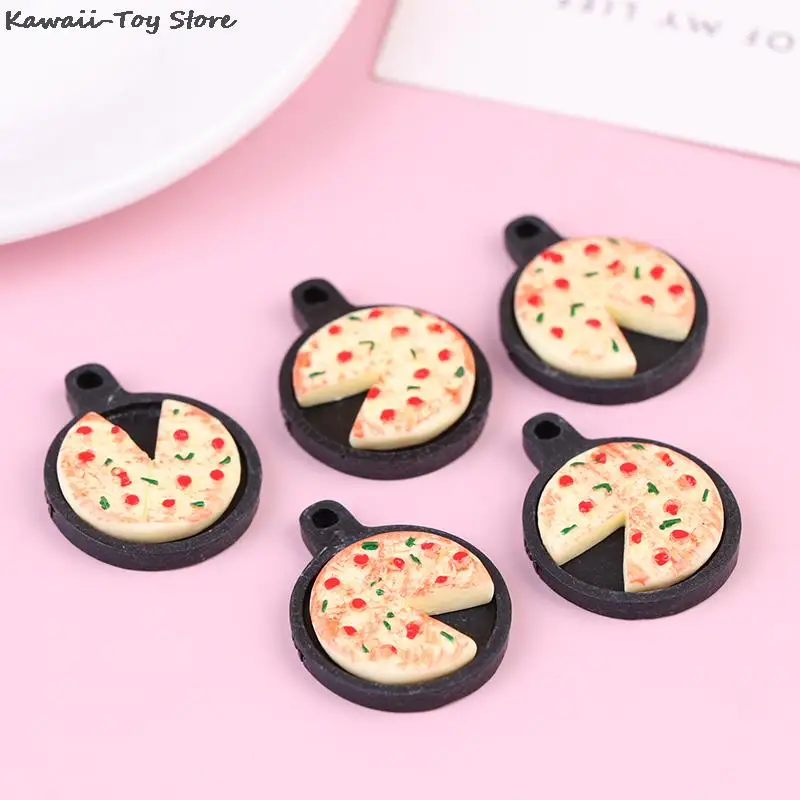 1Set 1:12 Dollhouse Miniature Pizza Kitchen Iron Plate Pizza Plate Kitchen Decor Kitchen Food Toys Children Gifts