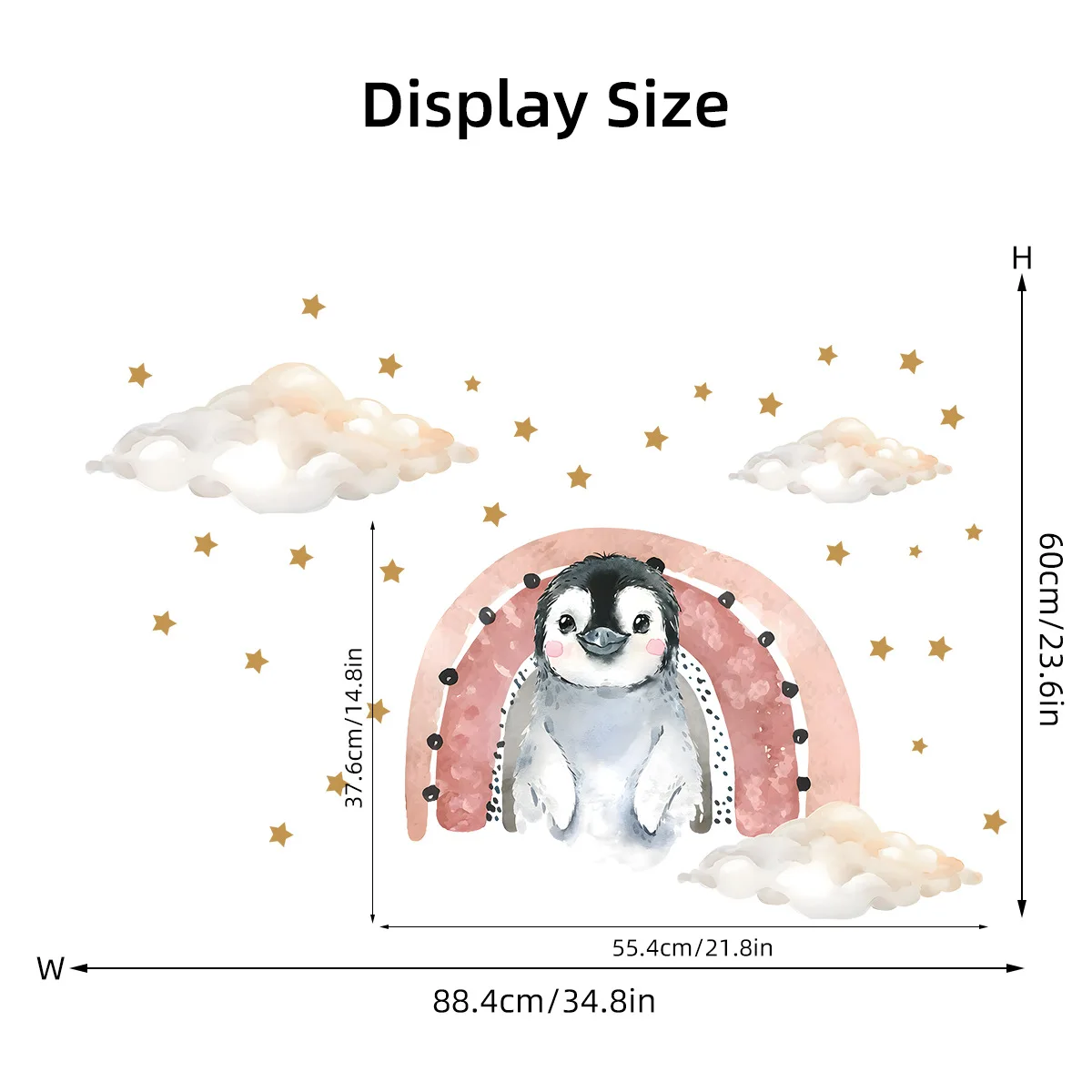 Naklejki ścienne do pokoju dziecięcego słodkie naklejki na ścianę pingwina do pokoju dziecięcego dekoracja ścienna do pokoju samoprzylepna tapeta