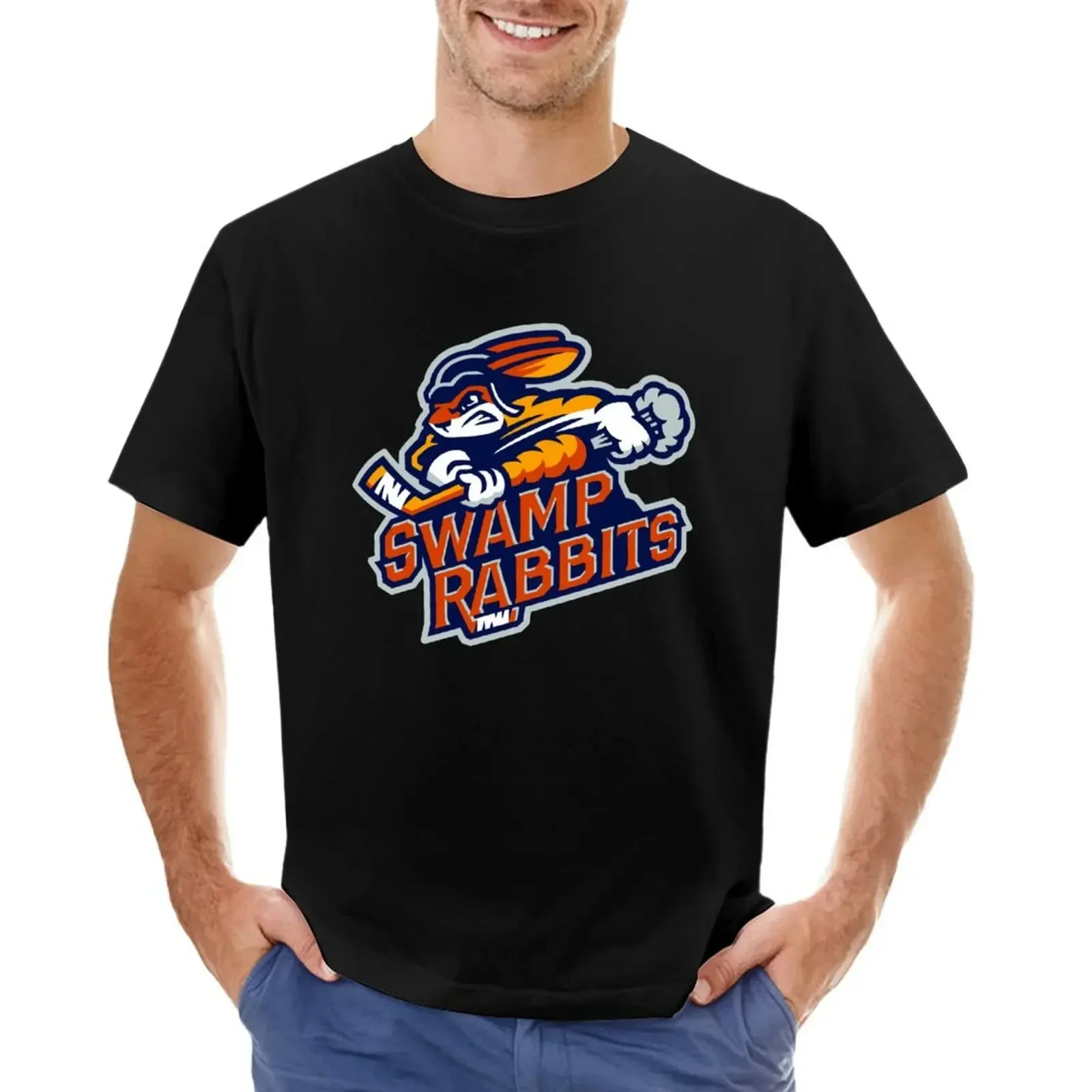 

GREENVILLE SWAMP RABBITS T-shirt blacks oversizeds aesthetic clothes plain black t shirts men