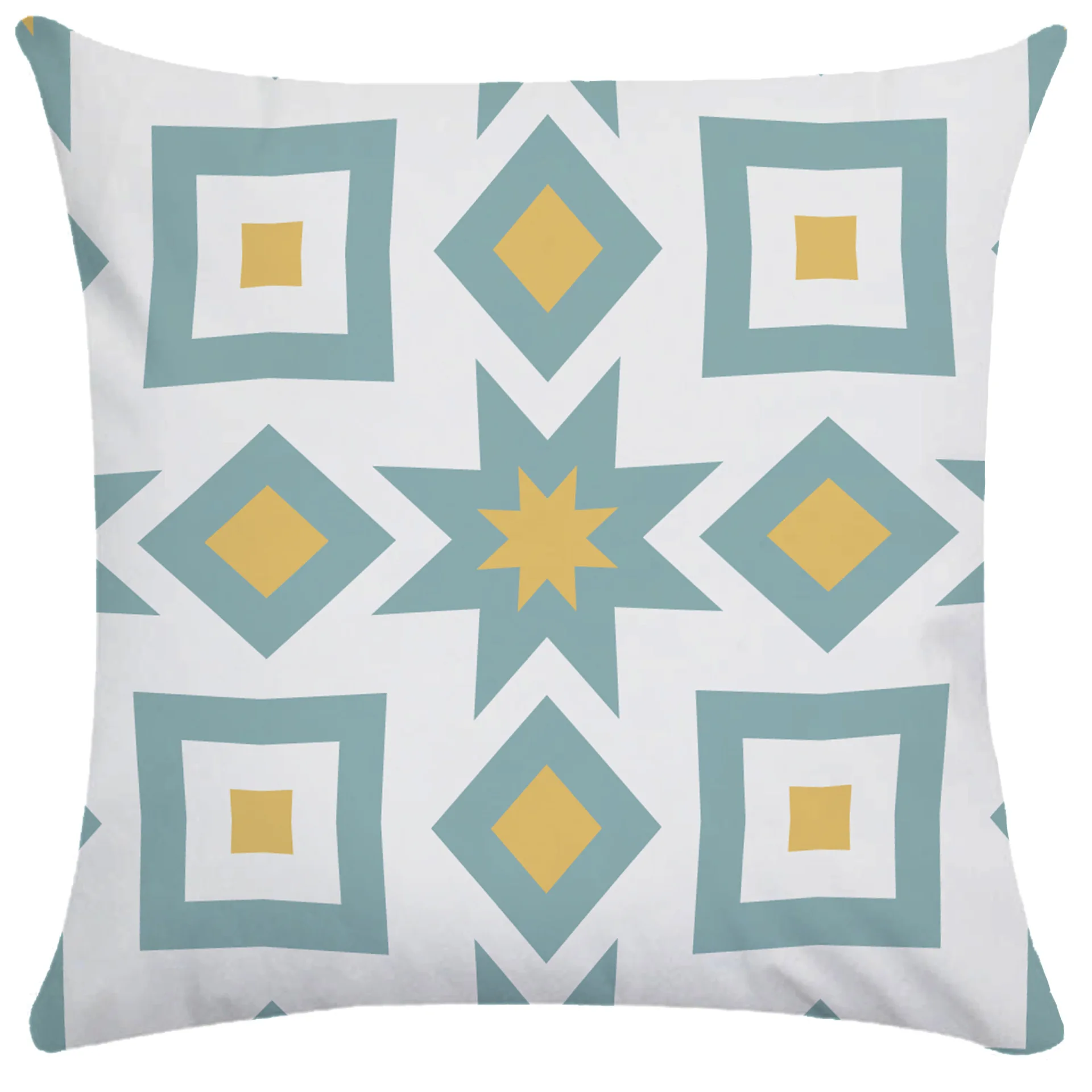 Cushion Cover Yellow Blue Geometry Striped Curve Pillowcase Soft Pillow Case Short Plush Pillow Cover Hotel Garden Throw Pillows