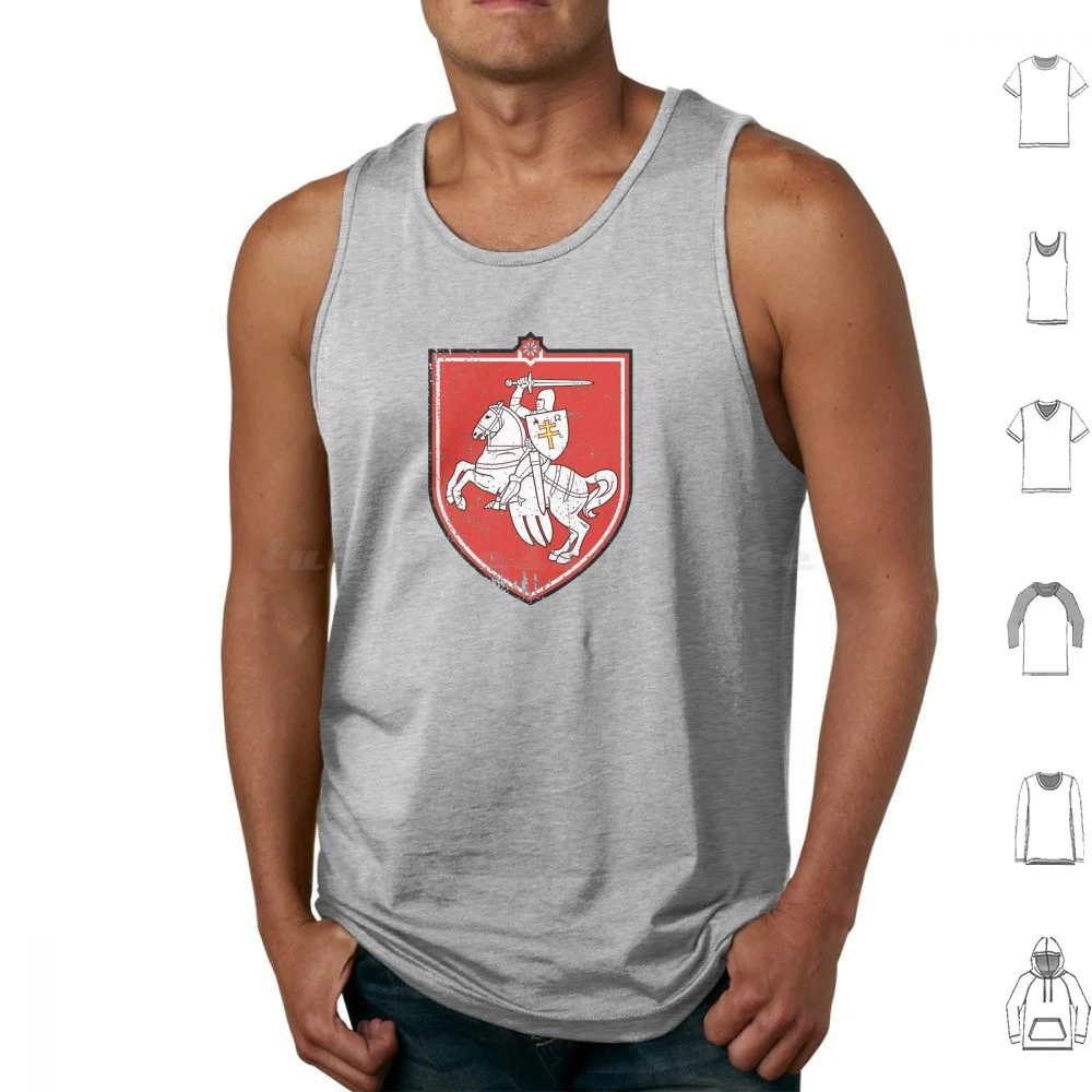 

Gerb Pagonya Vintage Tank Tops Print Cotton Gerb Pagonya Belarus Belarus Pahonia 1991 1995 Emblem Of Belarus