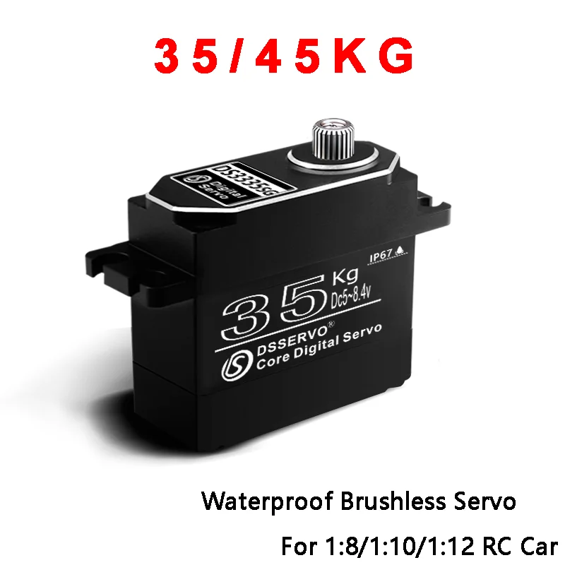 

Бесщеточный двигатель 35 кг, 45 кг, полностью металлический сердечник, высокоскоростной сервопривод, металлическая шестерня, большой крутящий момент, цифровой RC Baja Servo для 1/8 1/10 для радиоуправляемого автомобиля