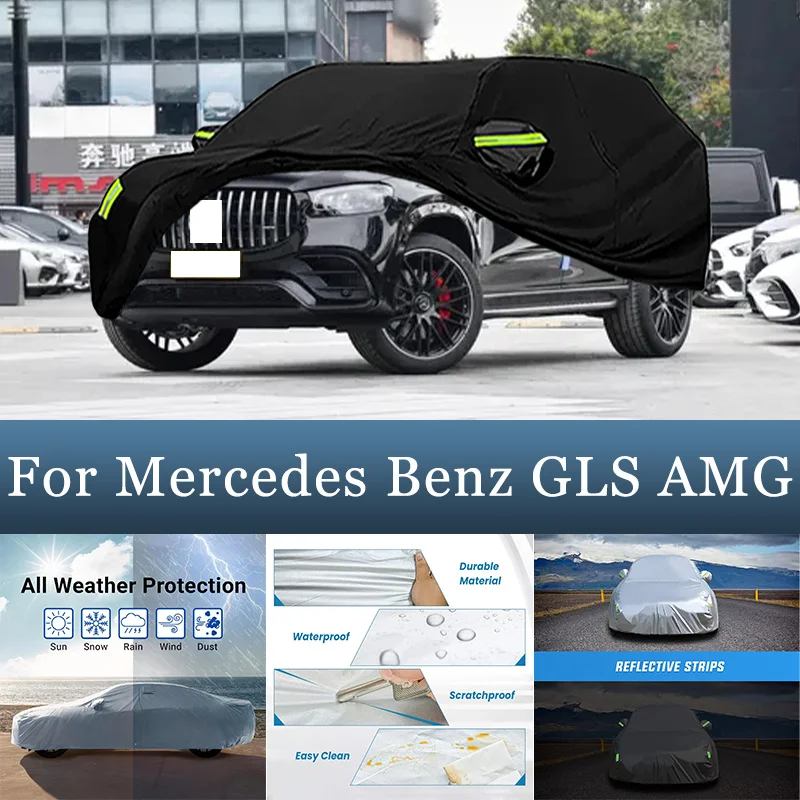 

For Mercedes Benz GLS AMG Full Car Cover Sun Shade Rain Snow Protection Waterproof Cover Car Accessories