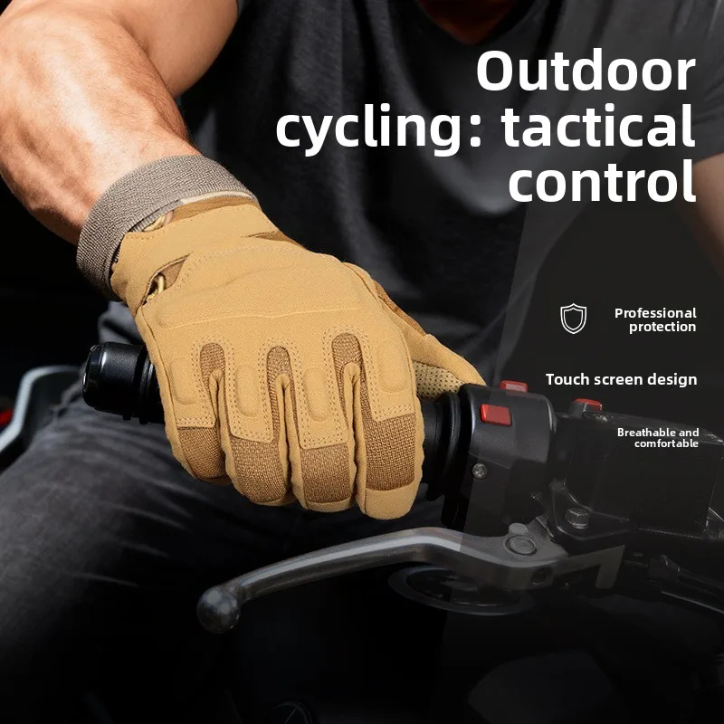 

Full Finger Cycling Gloves Men Women Outdoor Sports Wear-resistant Protective Anti Slip Tactical Gloves Male Autumn Winter