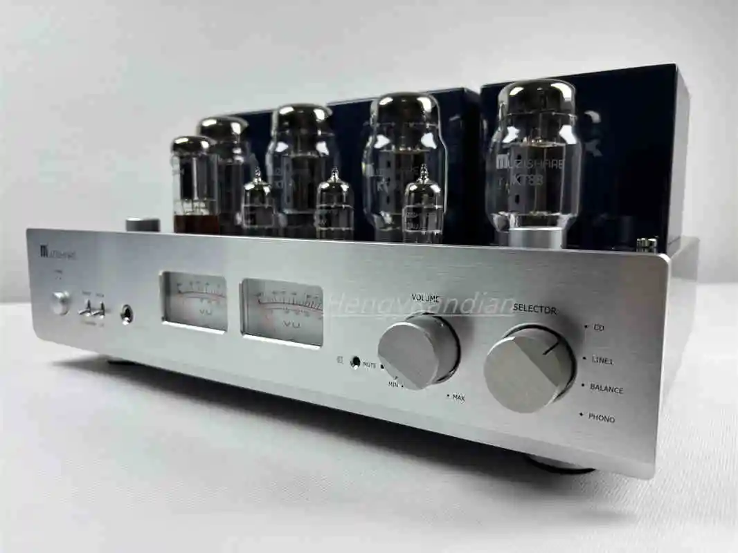 MUZISHARE X7 penguat daya tabung elektronik, upgrade terbaru versi seimbang, 12AX7*1.12AU7*2, KT88 * 4, 5AR4*1, dengan Remote