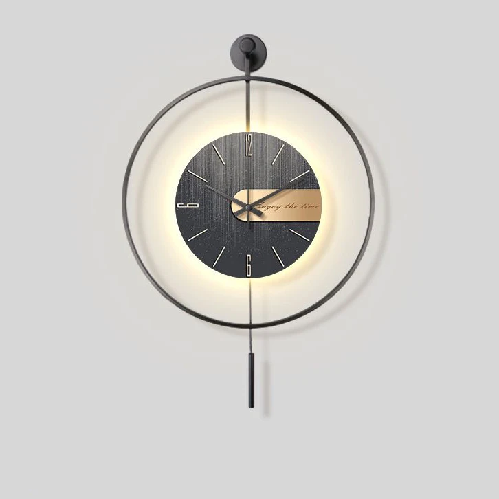 50cm with light glass dial Large Metal Art Design Silent Decorative living room iron Office Wall Clocks Home Decor hanging watch