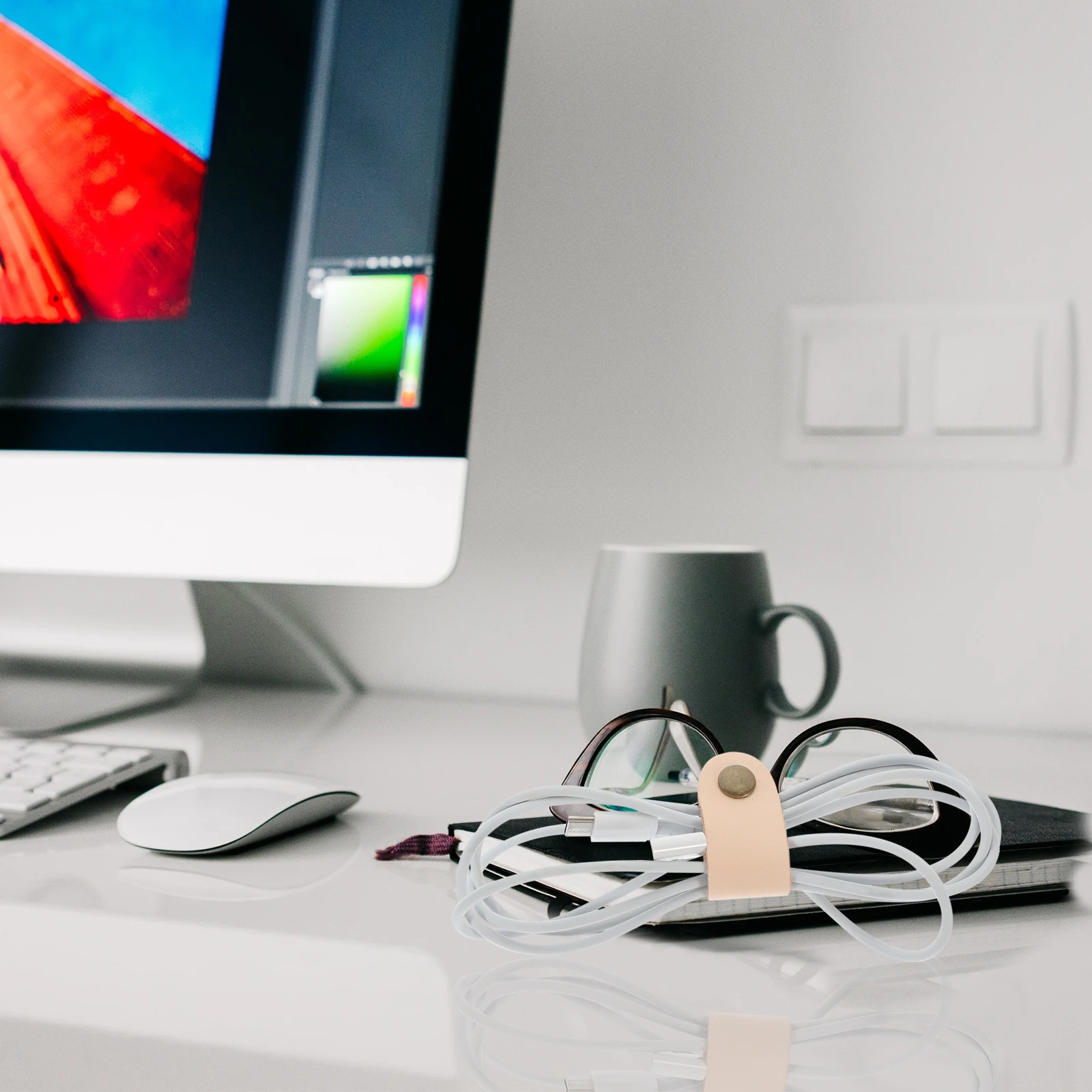 

5Pcs Cord Organizer Cable Organizer for Charging Cords USB Earphone Wires Secure Fixing Strap Household Wire Management