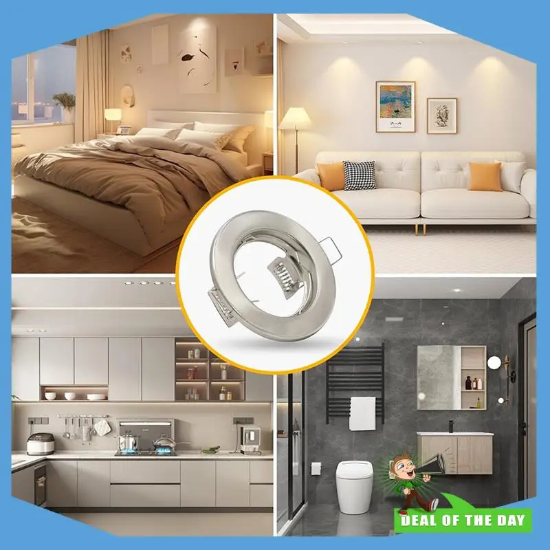 24-Hour Delivery Round Satin LED Recessed For Ceiling Light Mounting Frame Spotlight Fittings Downlight For Ceiling Spotlight MR