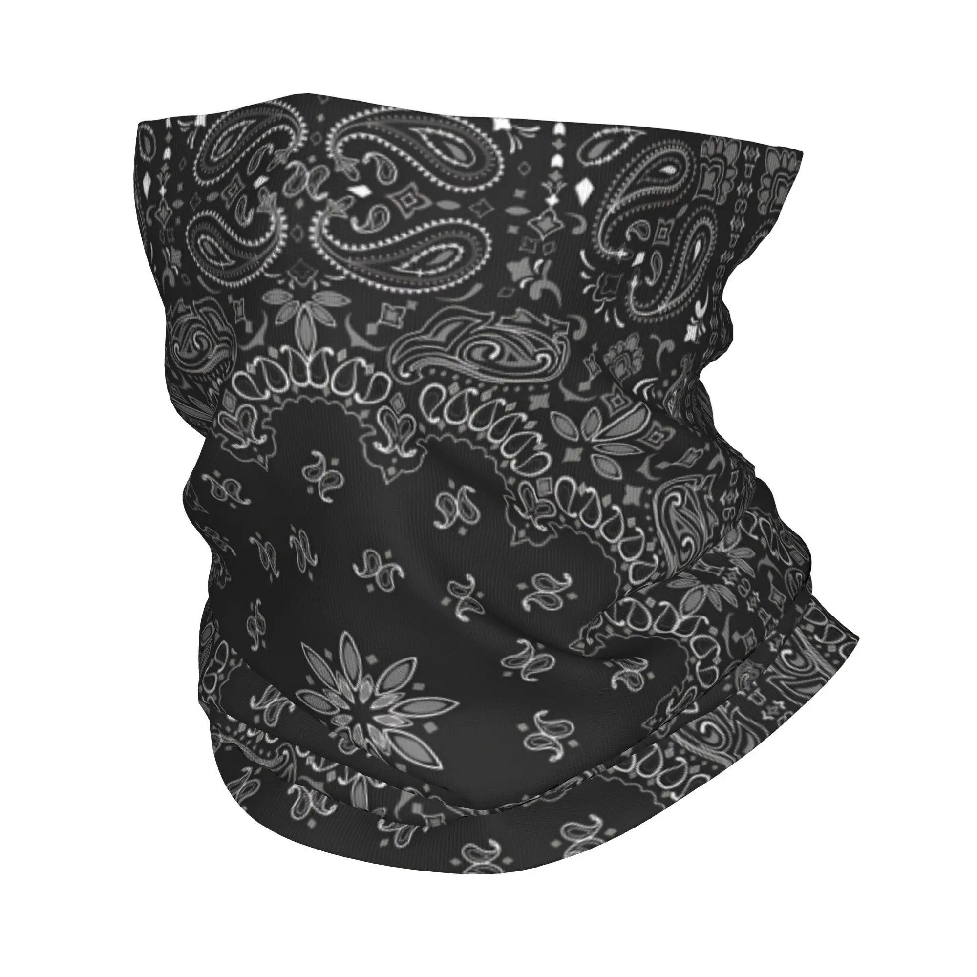 Personnalisé coloré rétro Paisley motif Bandana cou plus chaud hommes hiver Ski randonnée écharpe guêtre Boho bohème Art Floral visage couverture