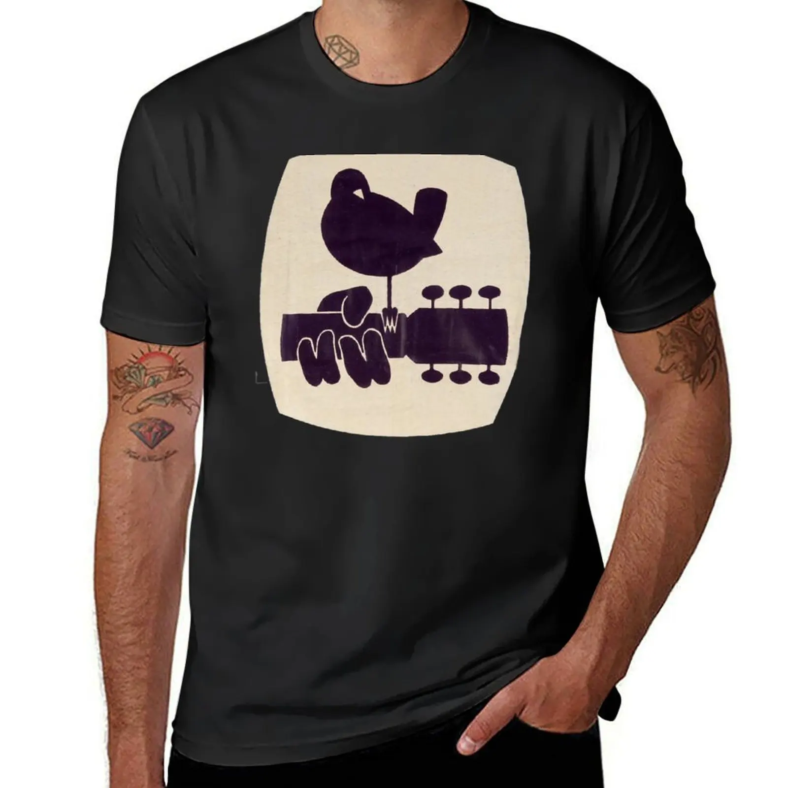 

Футболка с логотипом WOODSTOCK 1969, рубашка на заказ для мальчика, рубашки больших размеров, футболка с рисунком для мужчин