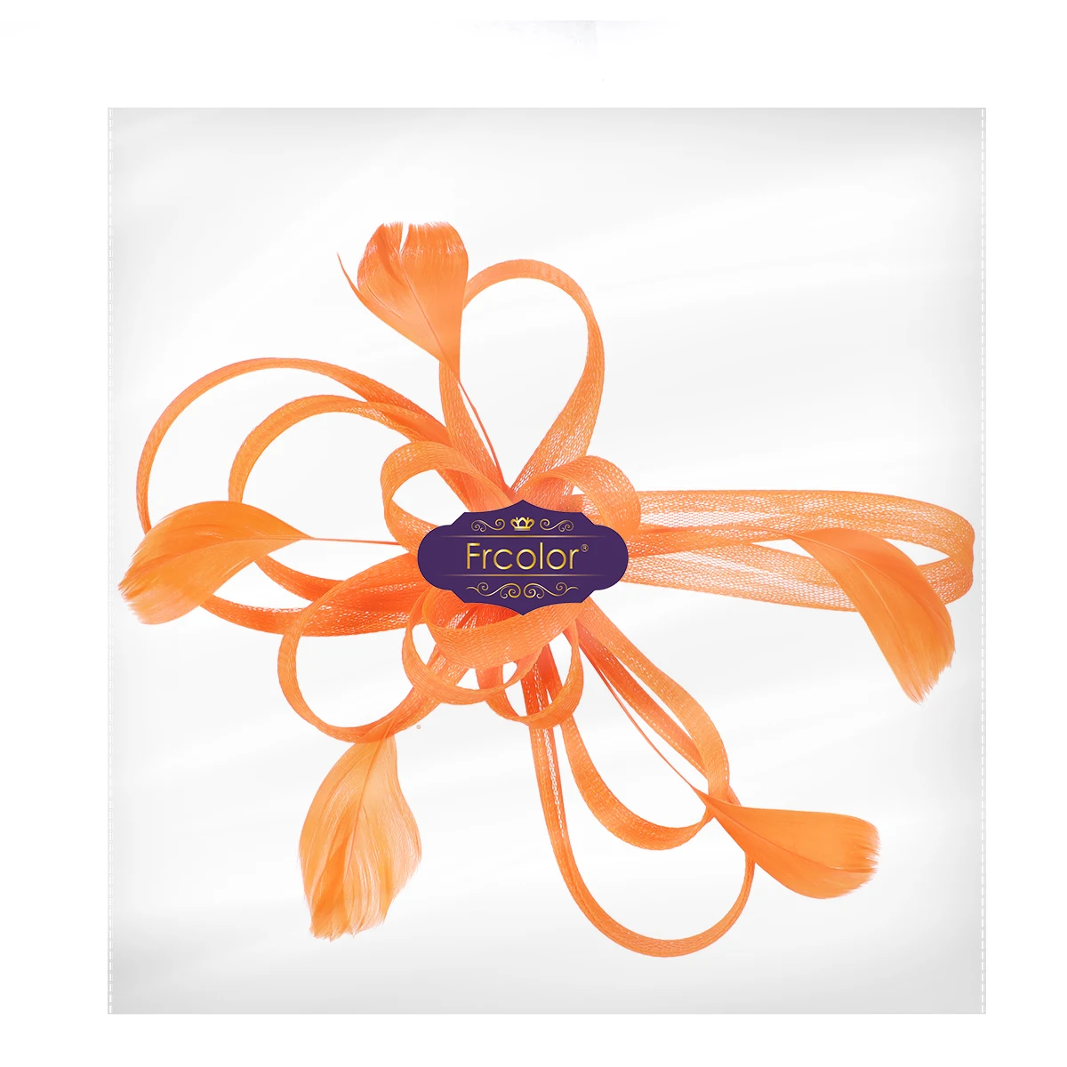 

Bridal Headwear Wedding Accessory Hair Clip Elegant Fascinator for All Hairstyles Orange Color Lightweight Durable Safe