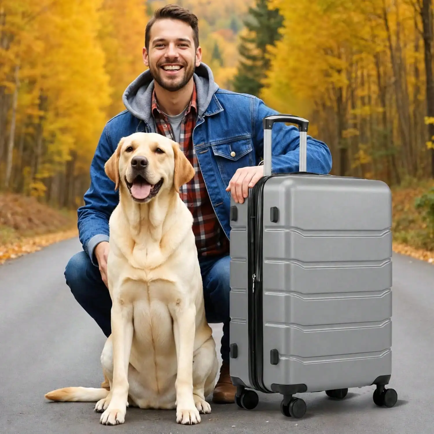 20/24/28 Inch Carry On Hardside Luggage, Lightweight ABS Expandable Suitcase With Spinner Wheels & TSA Lock For Business Travel
