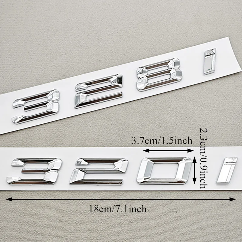 Chrome Trunk Letters Emblem for BMW 3 Series E46 E90 E91 F30 G20 320i 325i 330i 335i Badge Logo Sticker Car Styling Accessories - view 6