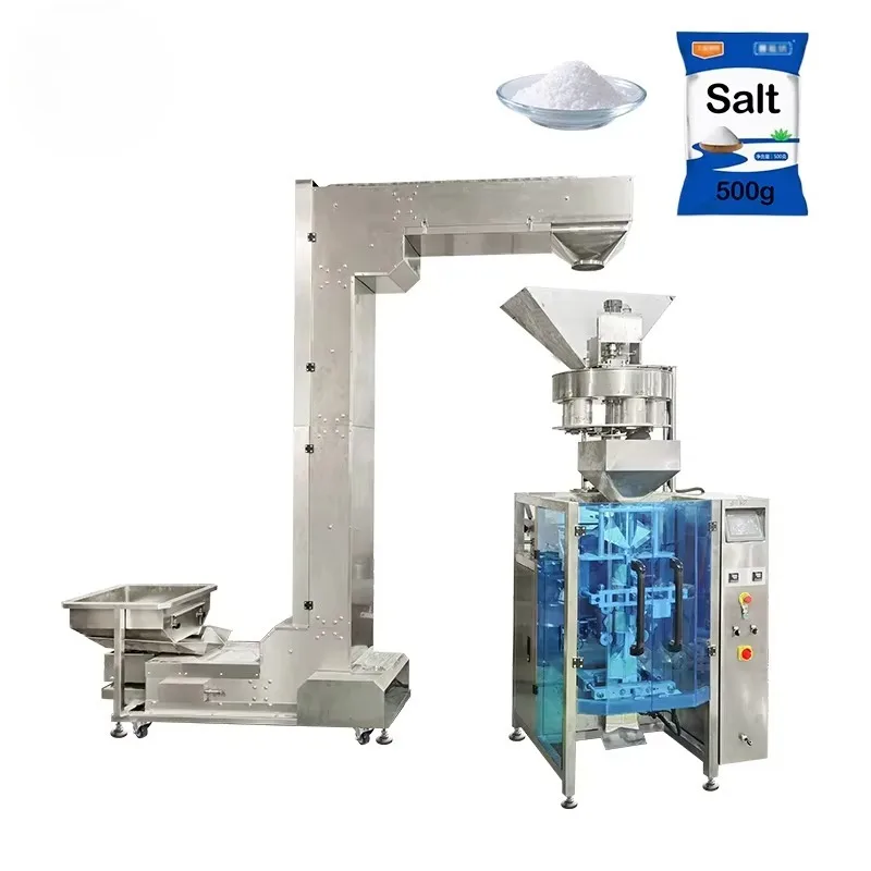 Automatic Rice Packing Machine Sugar Salt and Pepper Filling Machine 1Kg 2Kg 5Kg Granule Weighing and Packaging Machine
