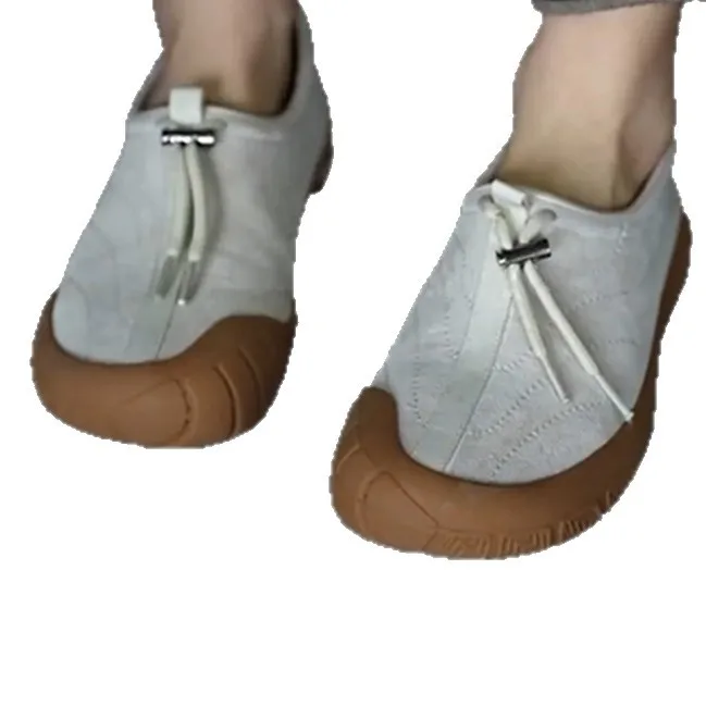 Soft-Leather Edition ~ Slip-On Walking Sneakers for Women: Soft-Soled, Fashionable, Retro, Minimalist, Low-Cut Leather Shoes