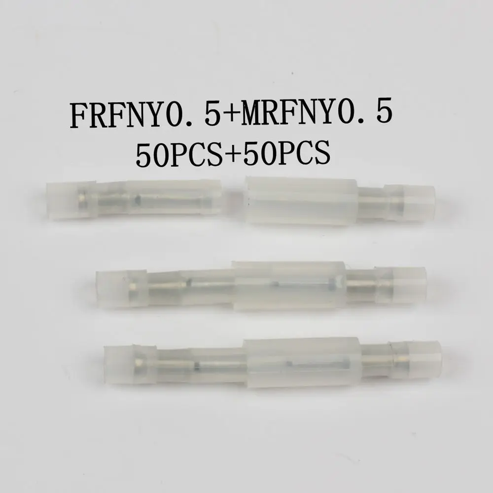 FRFNY MRFNY 100PCS NYLON a forma di proiettile ottone femmina maschio giunto isolante connettore del cavo terminale a crimpare elettrico FRFNY + MRFNY