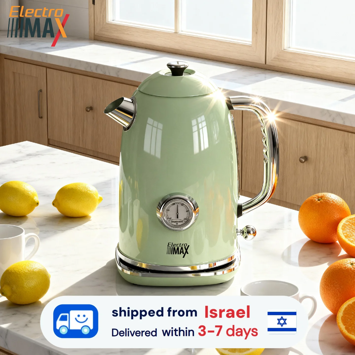 קומקום חשמלי רטרו ירוק