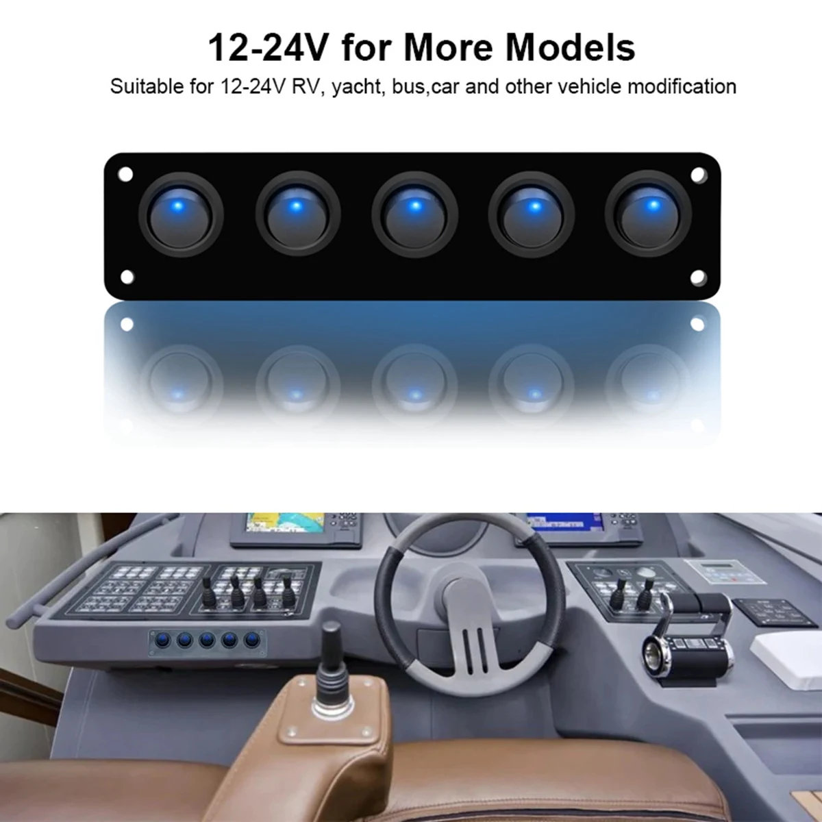 12-24V Led 5 Gang R…