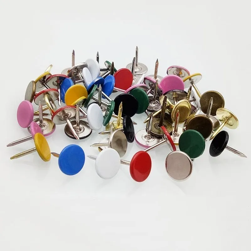 455 pcs Round Head Push Pins, Calendar Photo Pinning, Random Color Assortment, Cute Round Head Design