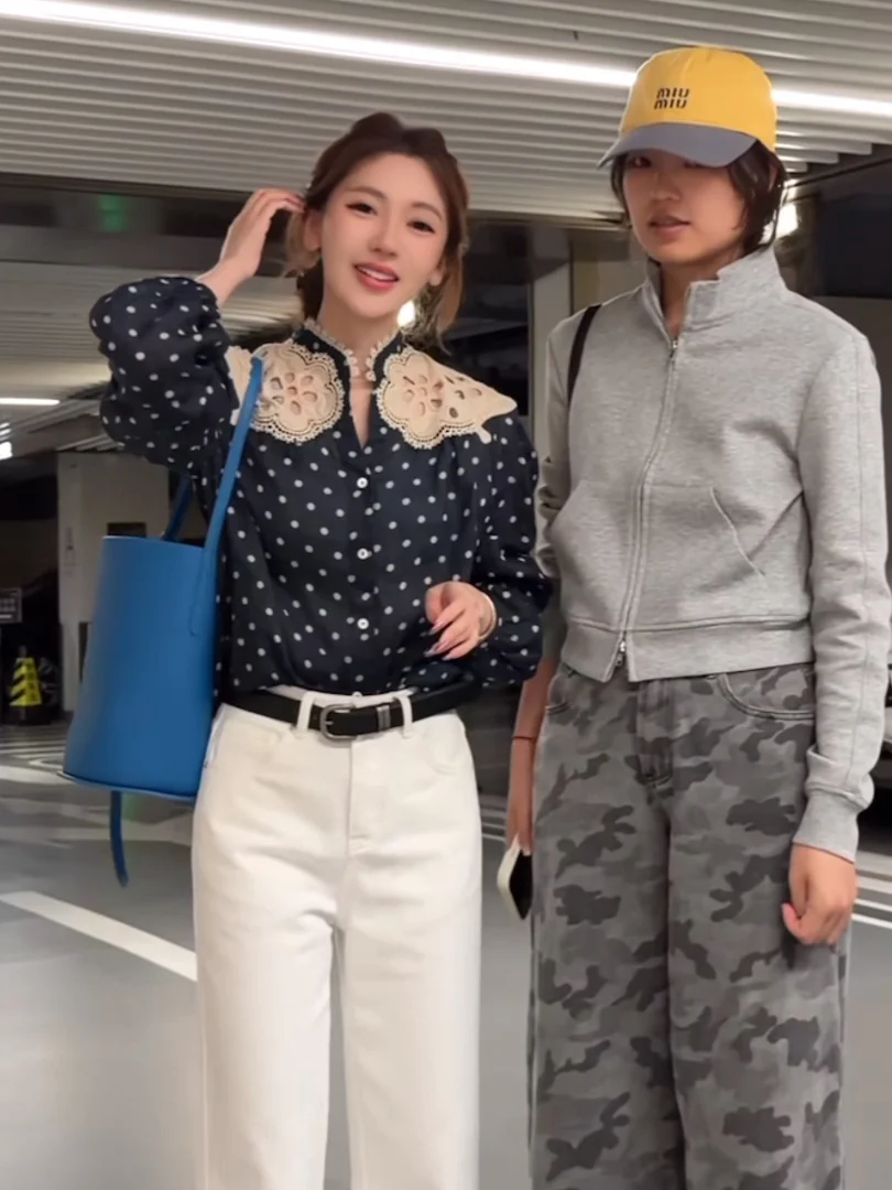 

Повседневная модная женская рубашка с длинным рукавом, весенне-летняя, из льна, с принтом в горошек и цветочным узором, дышащая, удобная, с круглым вырезом