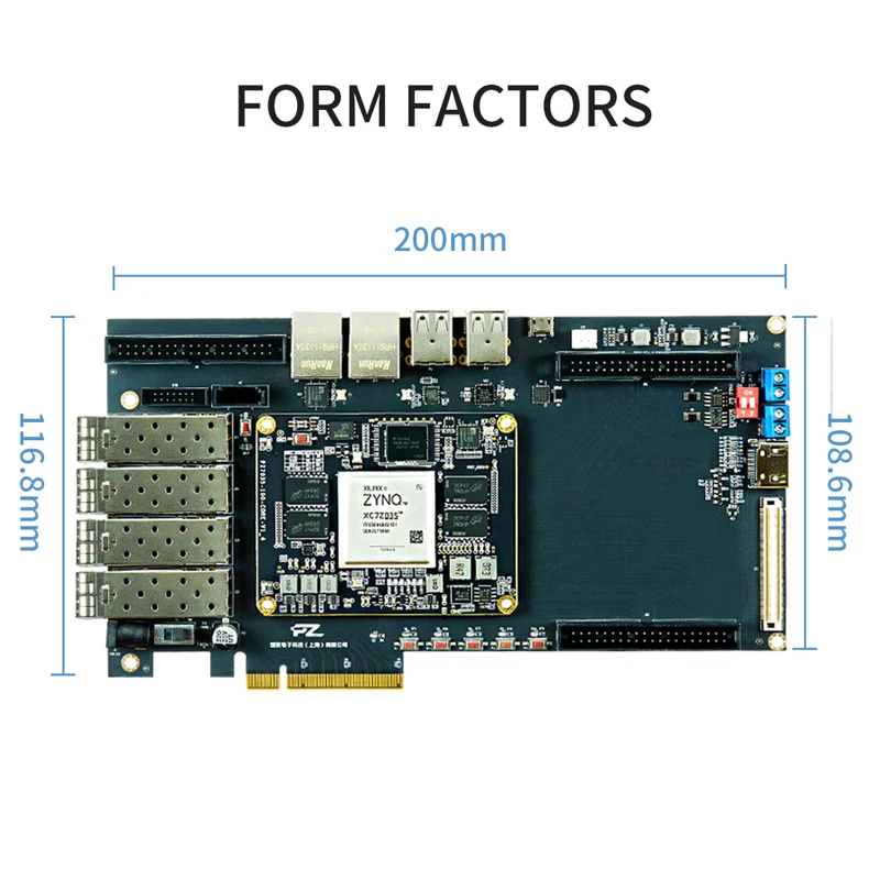 Placa industrial do desenvolvimento do grau FPGA, Puzhi 7035, Xilinx Zynq-7000 SoC XC7Z035 900I Xilinx Zynq-7000 7Z035