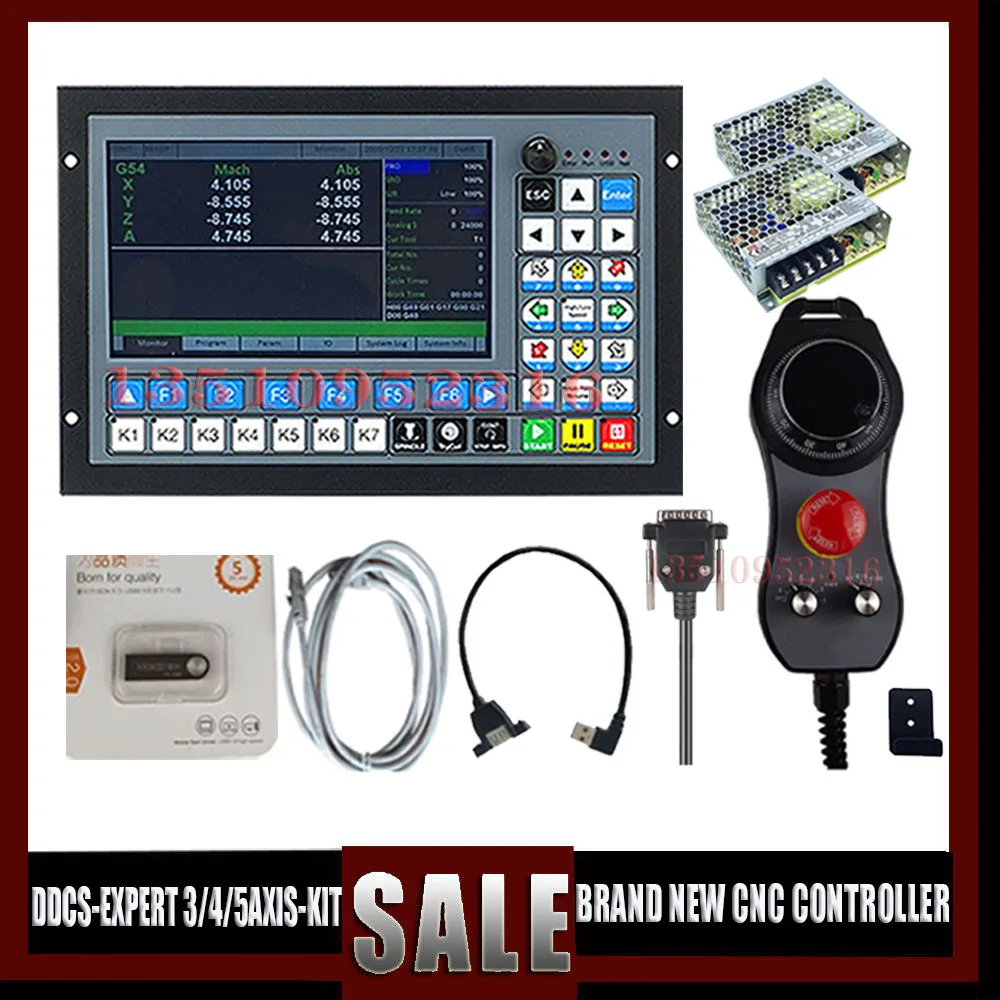 

Ddcs-expert Cnc Controller Kit Offline 3/4/5 Axis 1mhz G Code Supports Automatic Tool Change/atc 6 Axis Emergency Stop Mpg 75w