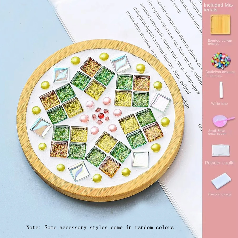 

Children's Handmade Art DIY Mosaic Coaster Cup Bottom Material Packaging Insulation Pad Patch Collage Gift DIY Accessories