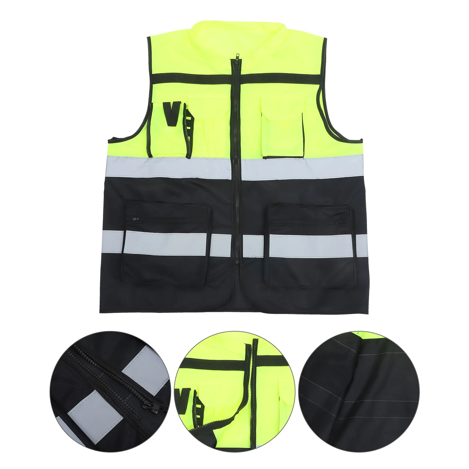 High Visibility Vest for Night Emergency Activities Compression Work Security Reflective Safety Man