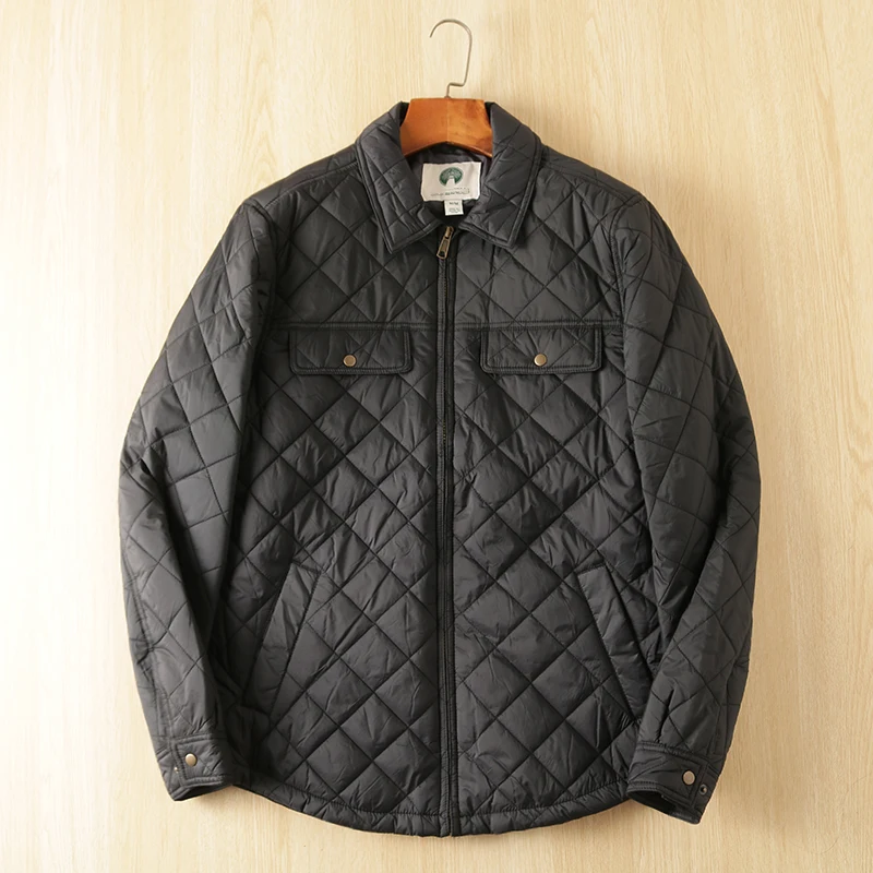 

Lightweight Waterproof Diamond Pattern Cotton Jaet Men's Outdoor Casual Autumn Winter Coat Sli Urban Faion Coat