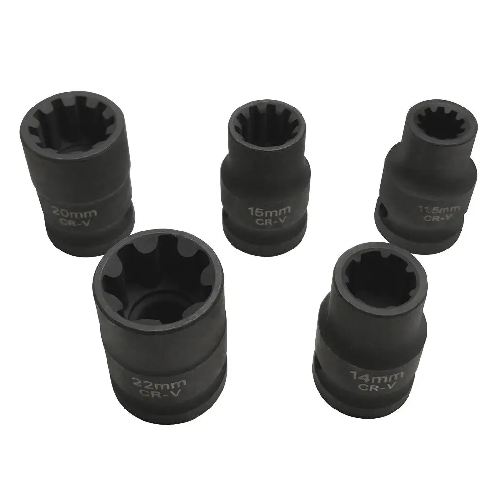 5pcs Brake Caliper Sockets 11.5mm 15mm 20mm 14mm 22mm 1/2