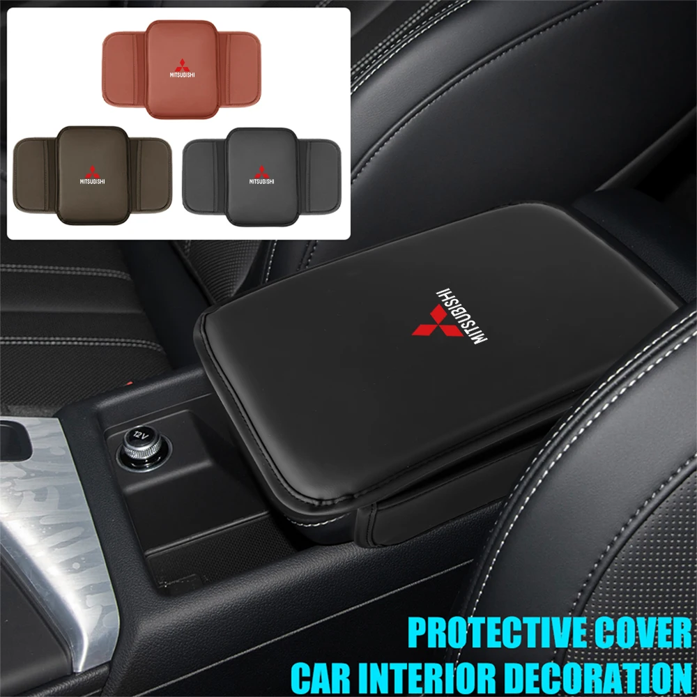 شارة السيارة وحدة التحكم المركزية حامي غطاء مسند الذراع وسادة مع جيب لميتسوبيشي رالي آرت لانسر المنافسة أوتلاندر AIRTREK EX #3