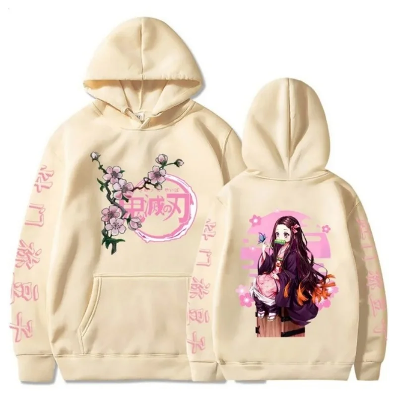 Demon Slayer Japanese Anime Hoodie Pullovers Cotton Men Women Sweatshirts Harajuku Print Tops Casual Hip Hop Streetwear Clothing