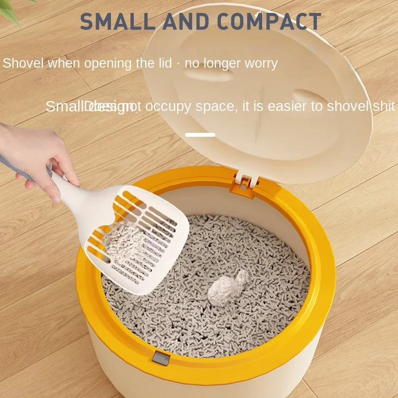 Cat Excrement Trash Can Fully Enclosed Cat Litter Basin Cat Toilet Cat Litter Special Garbage Can Excrement Supplies