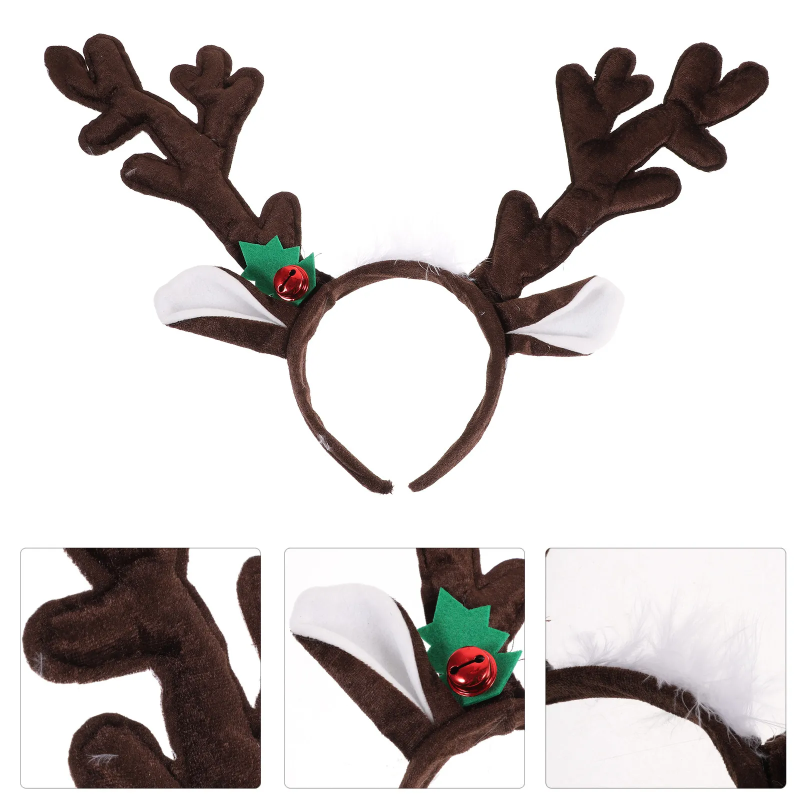 

Reindeer Antlers Headband Coffee Color Cute Christmas Party Headband Hair Accessory Holiday Festival Christmas Party Headbands