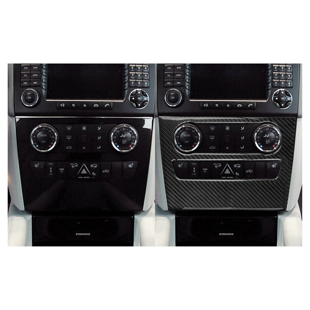 

Накладка из углеродного волокна для центральной консоли, мультимедийная ручка управления воздухом, крышка для Mercedes Benz M-Class W164 2006-2011, аксессуары