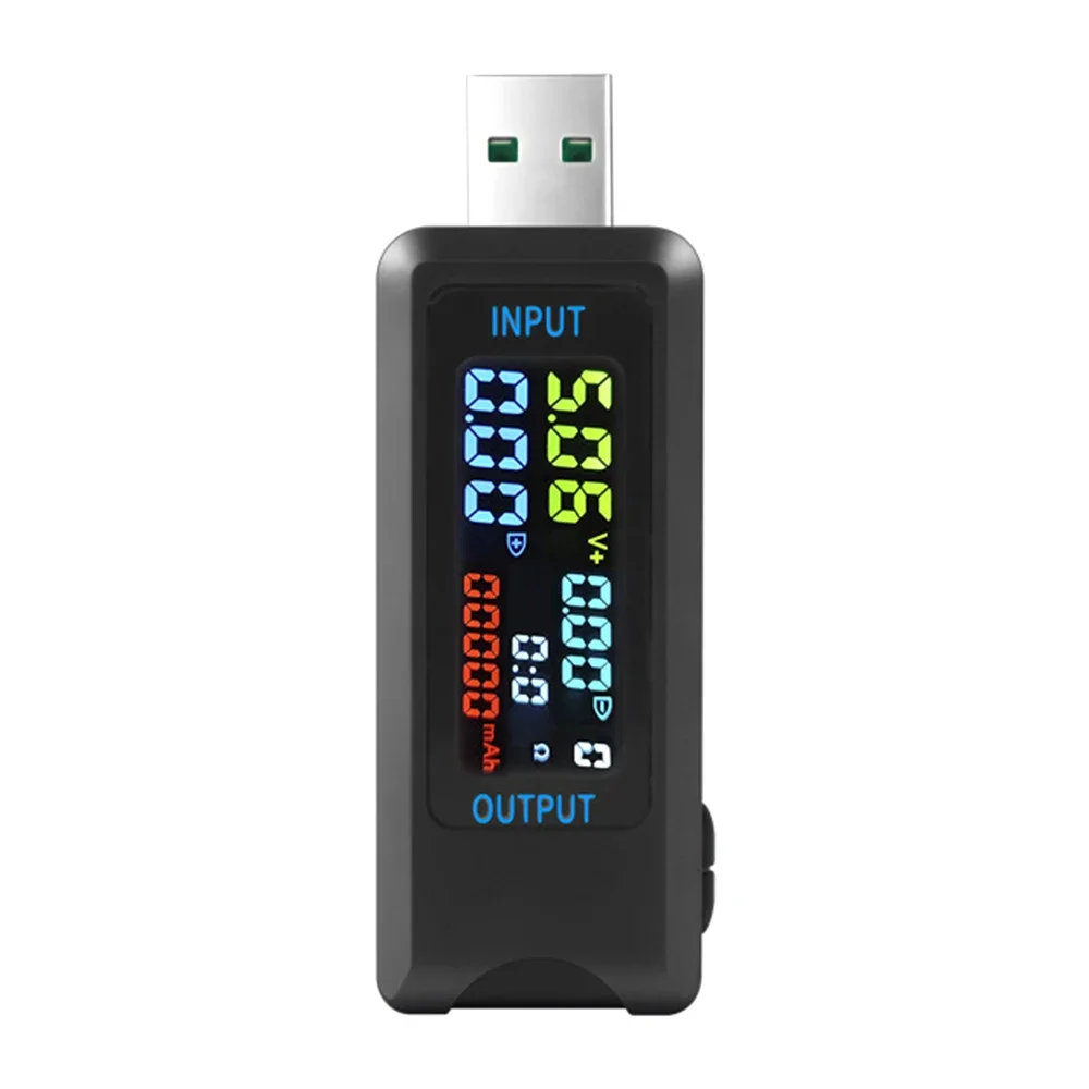 FORIOT Probador tipo C Medidor digital multifuncional DC 4.5-36V 0-8A Medidor de voltaje de corriente Probador de capacidad de potencia Soporta múltiples protocolos de carga rápida FORIOT Probador tipo C Medidor digital multifuncional DC 4.5-36V 0-8A Medidor de voltaje de corriente Probador de capacidad de potencia Soporta múltiples protocolos de carga rápida