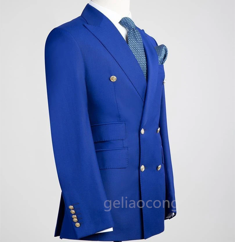 XS-6XL Wedding Men Suits Blazer Bridegroom Business Groom Wear Tuxedo Jacket Formal Party Double Breasted Peak Lapel One Coat