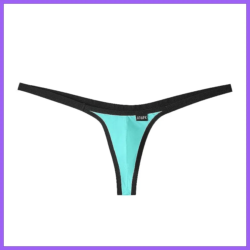 

3D Pouch Men's Ice Silk G-String Underwear - Breathable, Comfortable & Sexy Low Rise T-Back Thong