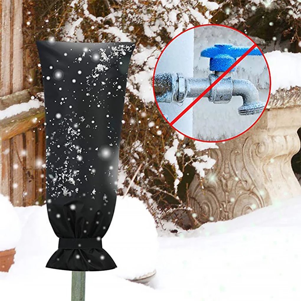 Faucet Cover Winter Outdoor Faucet Covers Protection Anti-Freeze Insulation Sleeve 210D Oxford Outdoor Frost Protective Cover