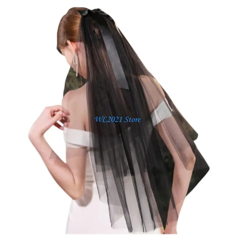 

G5GC Gothicism Styles Veils Black Meshes Unique Veils Halloween Vintage Lace Veils