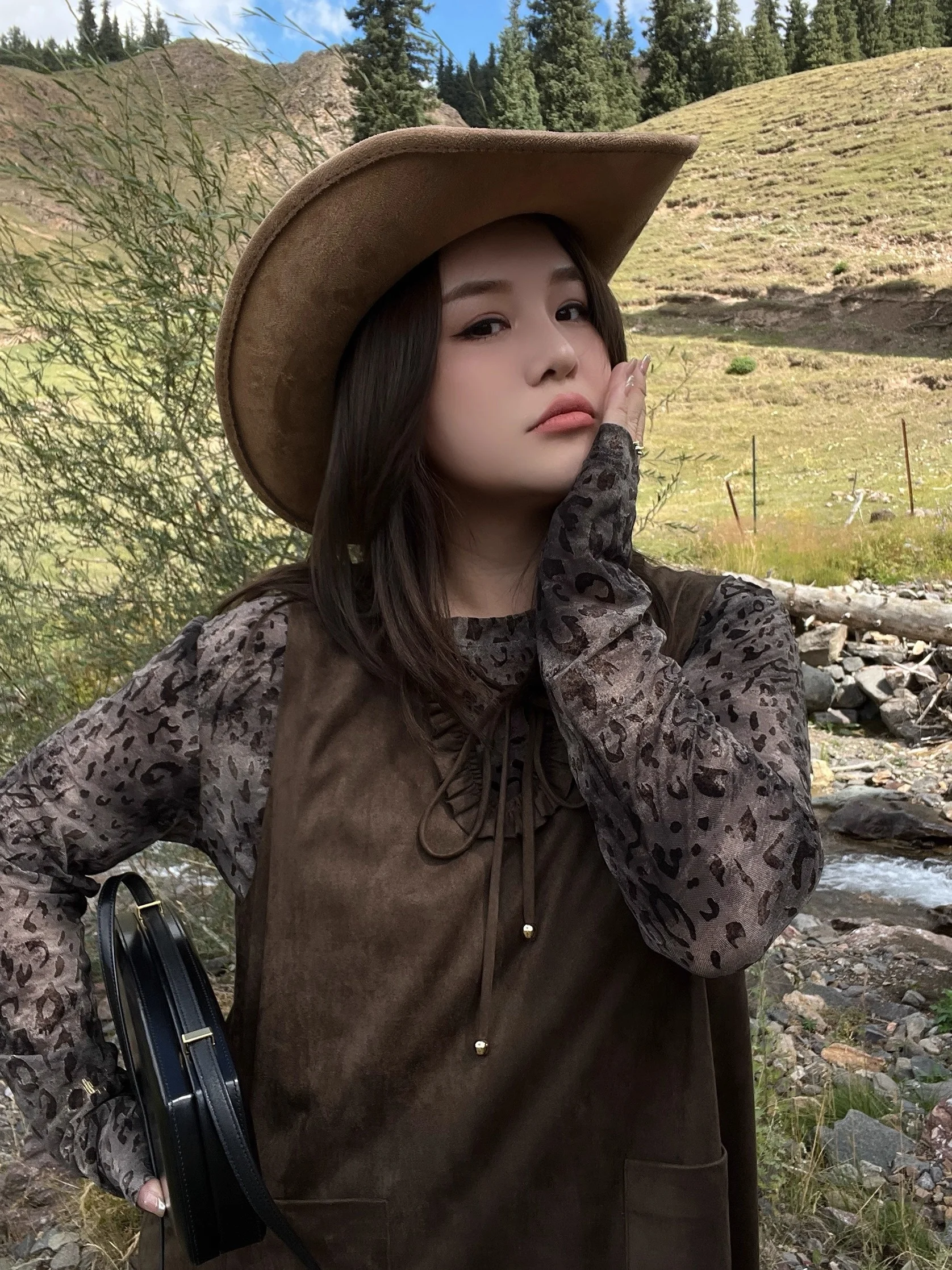 

Коллекция JoJo Personal Collection: осенний топ больших размеров с круглым вырезом, длинными рукавами, леопардовым принтом, вышивкой, утягивающий, высокоэластичный, MK2944