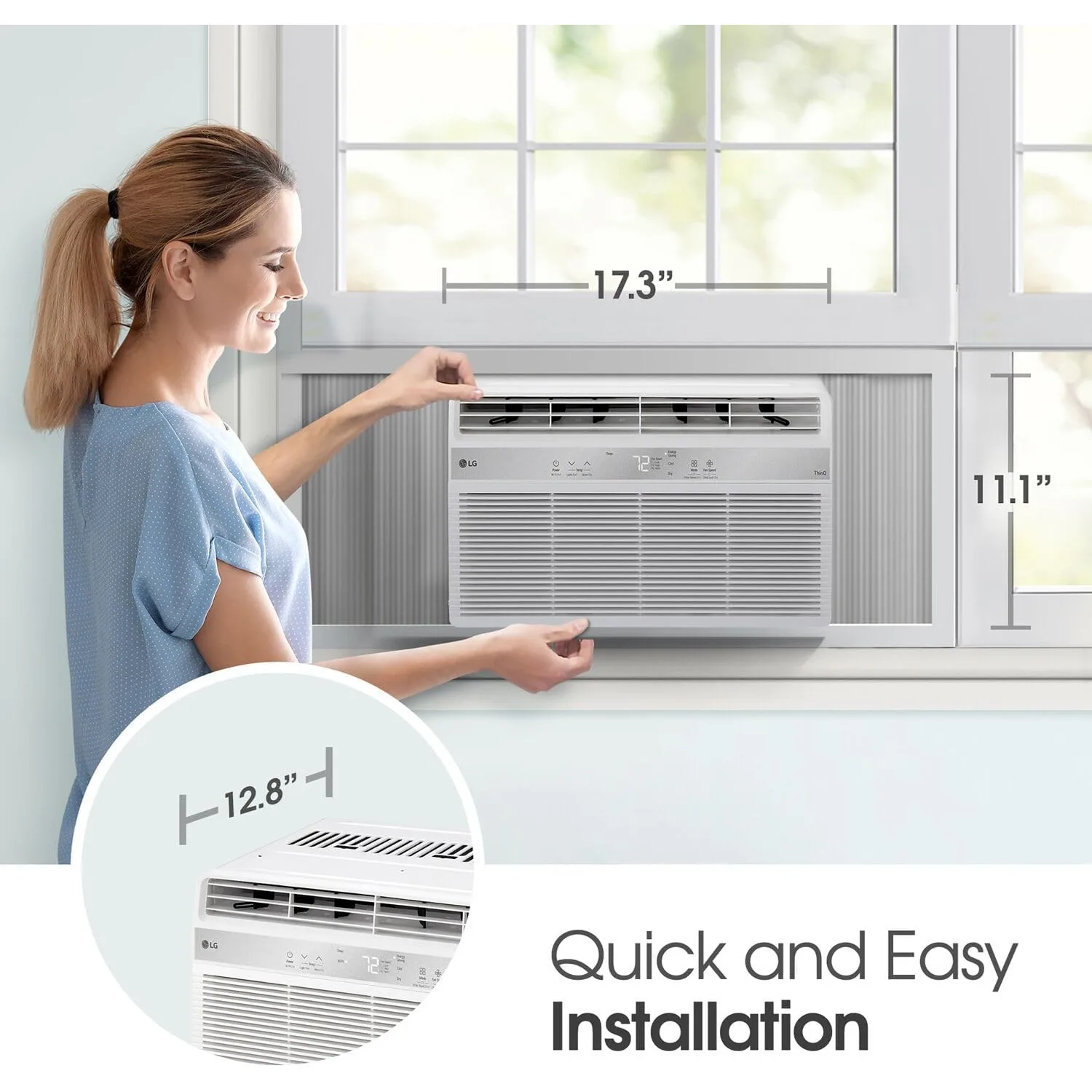 NEW 6,000 BTU Window Air Conditioner, Cools 250 Sq.Ft. (10' x 25' Room Size),2 Cooling & Fan Speeds, 2-Way Air Deflection, 115V