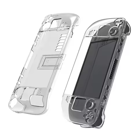 Anti Slip PC Shell Back Case Fit Game Console Cover Accessory for Steam Deck Crystal Clear Game Console Cover