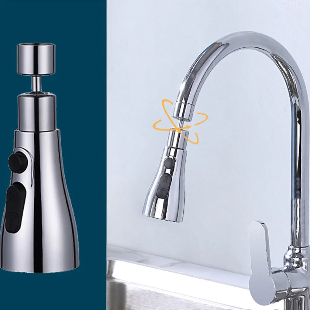 Faucet Aerator Bubbler Attachment Shower Sprayer 3 Modes Adjustable Water Tap Diffuser Nozzles Kitchen Bathroom