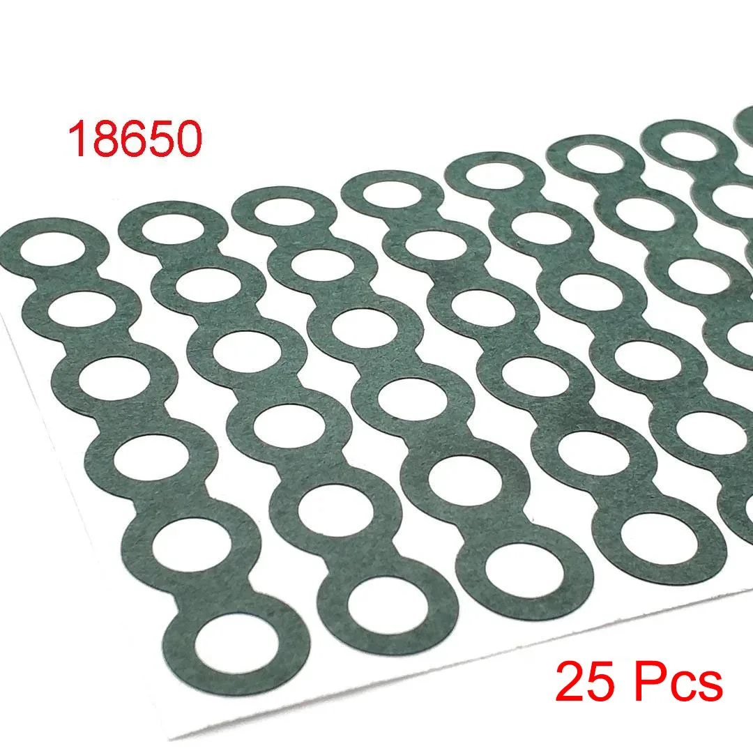 25/100 Stuks 18650 21700 Li-Ion Batterij Isolatie Pakking Gerst Papier Batterij Mobiele Holle Isolerende Elektrode Geïsoleerde Pads